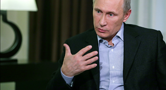 Vladimir Putin: “We realize how ruinous an Iron Curtain will be for us.” Source: Mikhail Metsel / TASS 